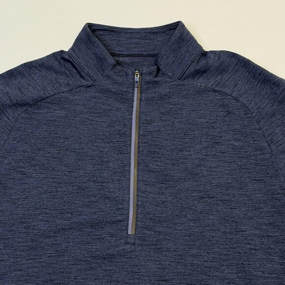 Lululemon Pullover Mens 2XL Blue Surge Warm Half Zip Long Sleeve Athletic Gym - Picture 3 of 12